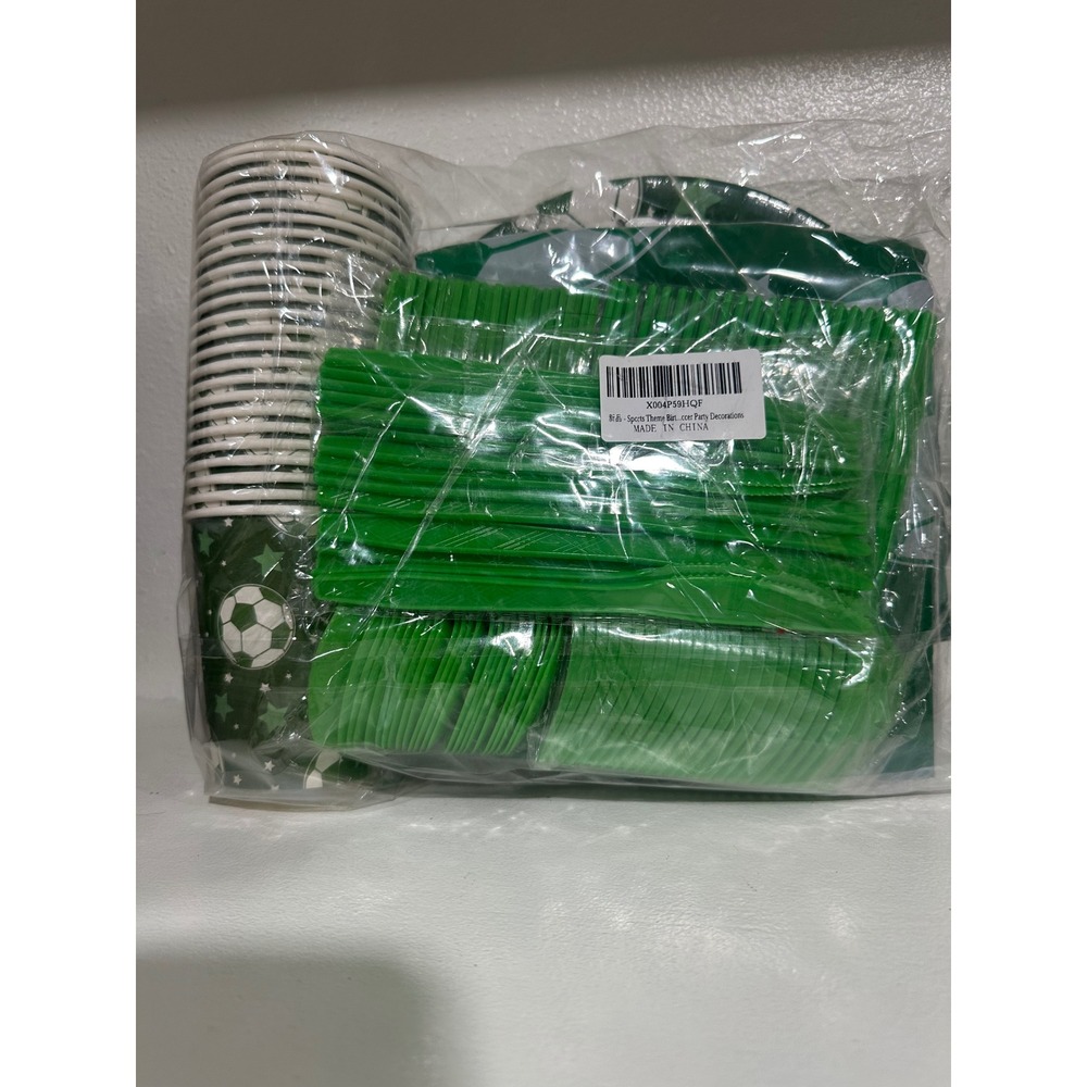 Soccer Theme Party Supplies Plates Cups Napkins Utensils‎ Decorations